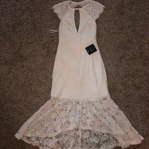 White lulus lace dress NEW